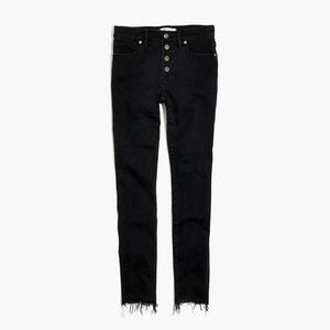 Madewell 9" Mid-Rise Skinny Jeans in Black Size 25